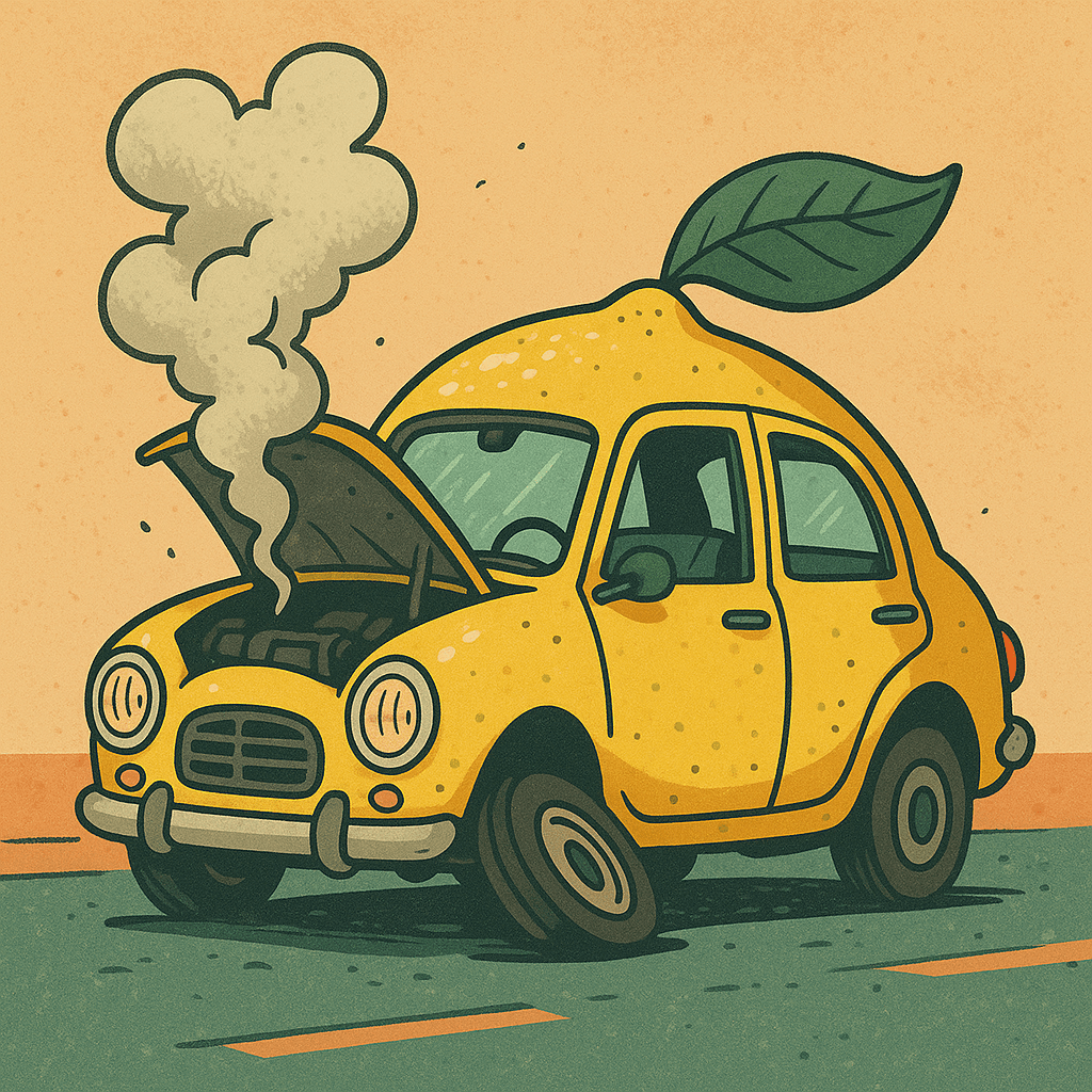 Cartoon lemon car